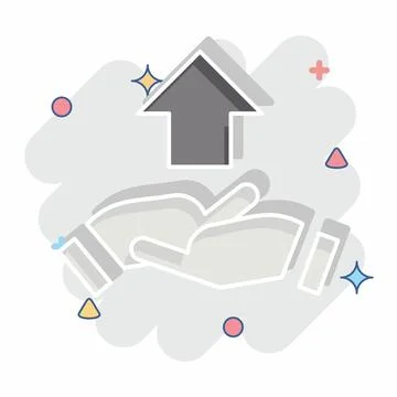 Icon Development Cooperation. related to Development symbol. comic style Stock Illustration