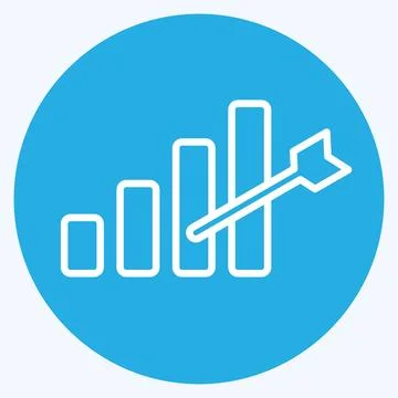 Icon Development Goals. related to Development symbol. blue eyes style Stock Illustration