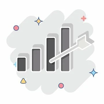 Icon Development Goals. related to Development symbol. comic style Stock Illustration