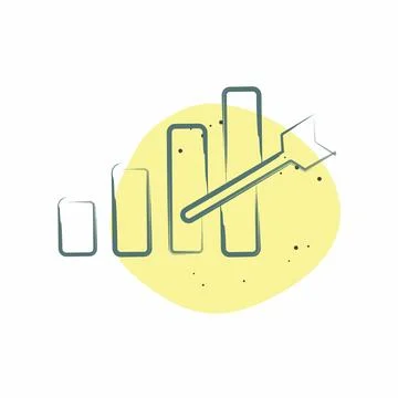 Icon Development Goals. related to Development symbol. Color Spot Style Illustrazione stock