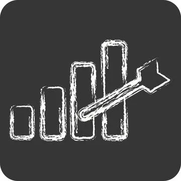 Icon Development Goals. related to Development symbol. chalk Style Illustrazione stock