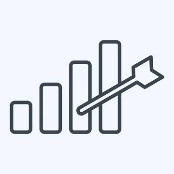 Icon Development Goals. related to Development symbol. line style Illustrazione stock