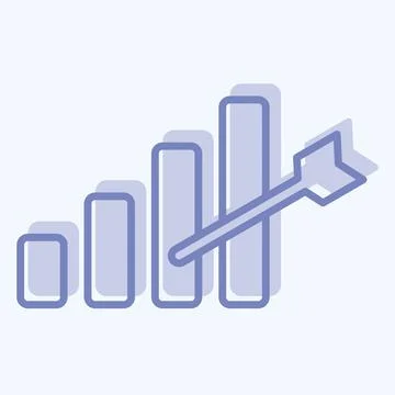 Icon Development Goals. related to Development symbol. two tone style Illustrazione stock