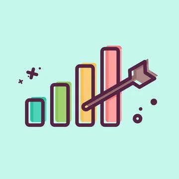 Icon Development Goals. related to Development symbol. MBE style Stock Illustration