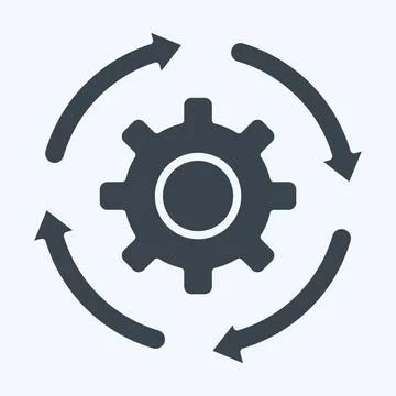 Icon Development Settings. related to Development symbol. glyph style Stock Illustration