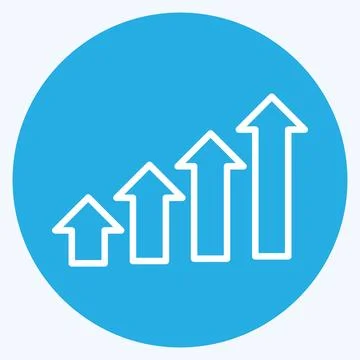 Icon Development Steps. related to Development symbol. blue eyes style Illustrazione stock