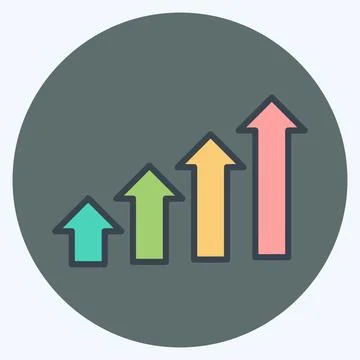 Icon Development Steps. related to Development symbol. color mate style Stock Illustration