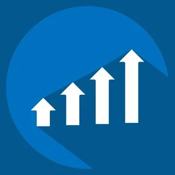 Icon Development Steps. related to Development symbol. long shadow style Stock Illustration