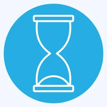 Icon Development Time. related to Development symbol. blue eyes style Illustrazione stock