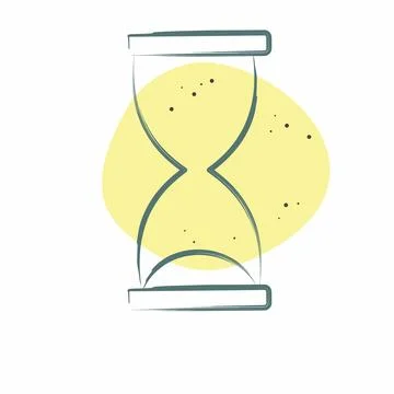 Icon Development Time. related to Development symbol. Color Spot Style Illustrazione stock