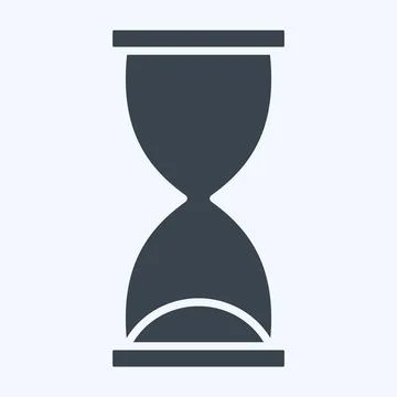 Icon Development Time. related to Development symbol. glyph style Illustrazione stock