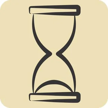 Icon Development Time. related to Development symbol. hand drawn style Illustrazione stock