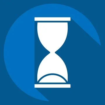 Icon Development Time. related to Development symbol. long shadow style Illustrazione stock