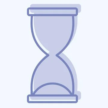 Icon Development Time. related to Development symbol. two tone style Illustrazione stock