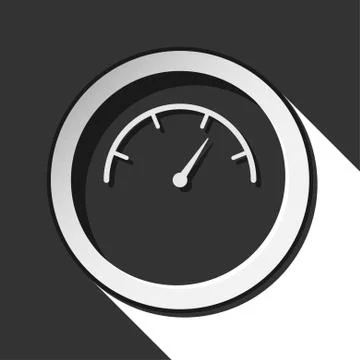 Icon - dial symbol with shadow Stock Illustration