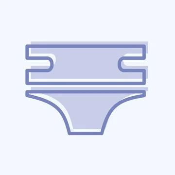 Icon Diaper 2 - Two Tone Style - Simple illustration Stock Illustration