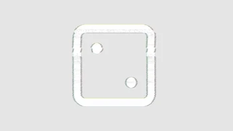Icon dice two is distorted. Glitch. Noise, chromatic aberration, geometric Stock Footage 302816920