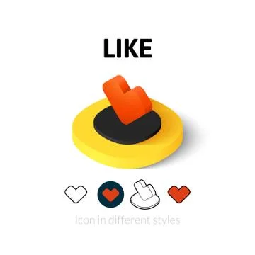 Like icon in different style Illustrazione stock