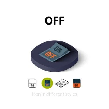 Off icon in different style Stock Illustration