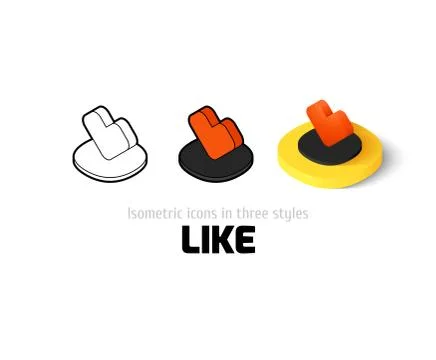 Like icon in different style Illustrazione stock