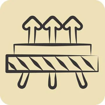 Icon Diffused. related to Fabric symbol. hand drawn style. design editable Stock Illustration