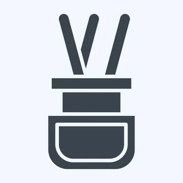 Icon Diffuser. related to Home Decoration symbol. glyph style. simple desig.. Illustrazione stock