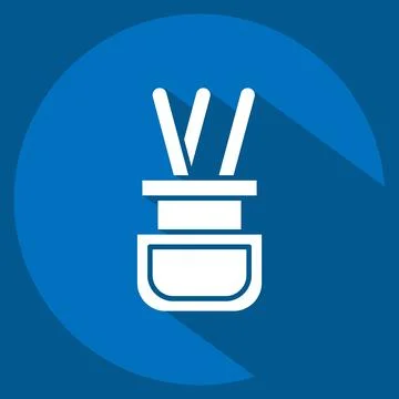 Icon Diffuser. related to Home Decoration symbol. long shadow style. simple.. Stock Illustration