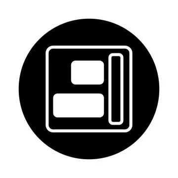 Icon of a digital interface layout representing website sections like heade.. Stock Illustration