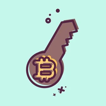 Icon Digital Key. related to Cryptocurrency symbol. MBE style Stockillustratie