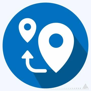 Icon Direction 3 - Long Shadow Style イラスト素材