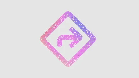 Icon directions is made up of LED square shapes that shimmer and flicker. There Stock Footage 292214165