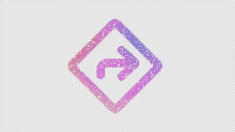 Icon directions is made up of LED square shapes that shimmer and flicker. There Stock Footage 292218925