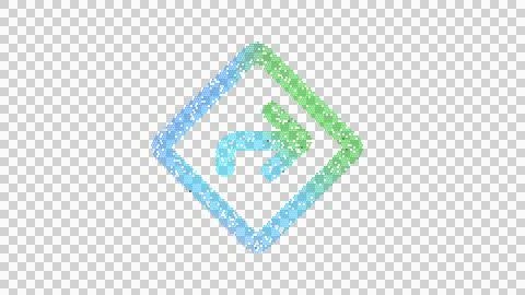 Icon directions is made up of LED square shapes. There are bright diodes and Stock Illustration