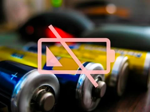 Icon discharged battery Stock Illustration