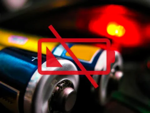 Icon discharged battery Stock Illustration