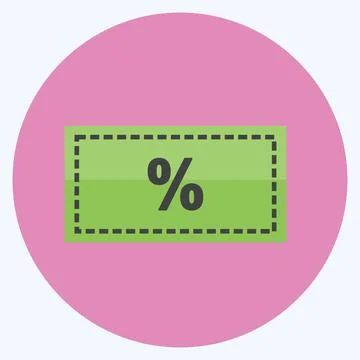 Icon Discount. suitable for digital web symbol. flat style. simple design edi Stock Illustration