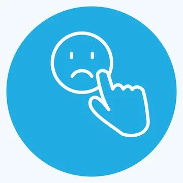 Icon Dislike. suitable for Feedback symbol. Blue Eyes Style. simple design ed Stock Illustration