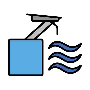 Icon Of Diving Stand Stock Illustration