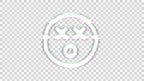 Icon dizzy is distorted. Glitch. Noise, chromatic aberration, geometric Stock Illustration