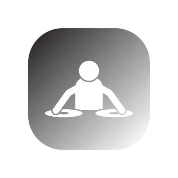 Icon dj vector Stock Illustration