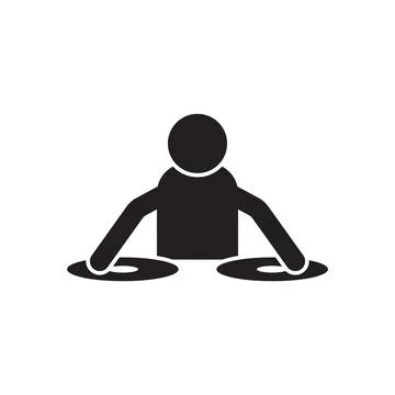 Icon dj vector Stock Illustration