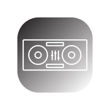 Icon dj vector Stock Illustration