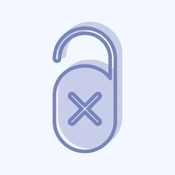 Icon Do not Disturb - Two Tone Style - Simple illustration,Editable stroke 스톡 일러스트