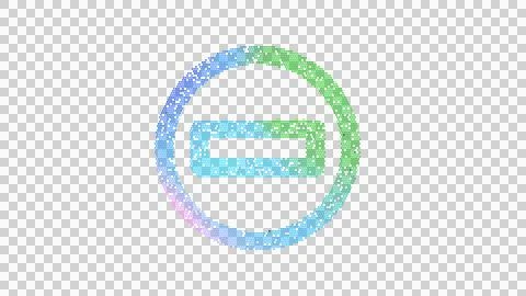 Icon do not enter is made up of LED square shapes. There are bright diodes and 스톡 일러스트