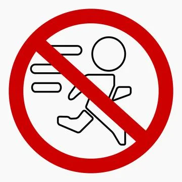 Icon do not walk. Stock Illustration