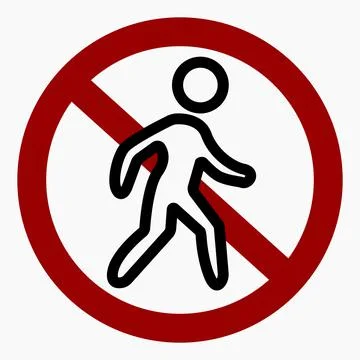 Icon do not walk. Stock Illustration