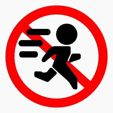 Icon do not walk. Stock Illustration