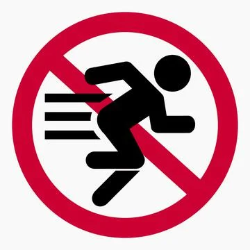 Icon do not walk. Stock Illustration