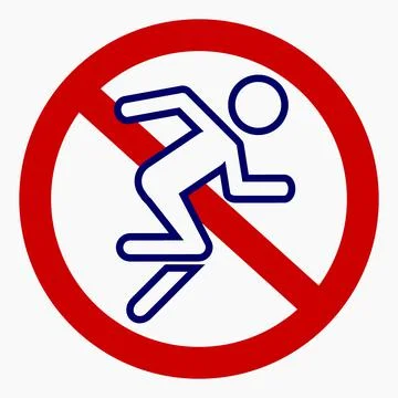 Icon do not walk. Stock Illustration