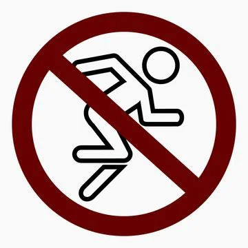 Icon do not walk. Stock Illustration